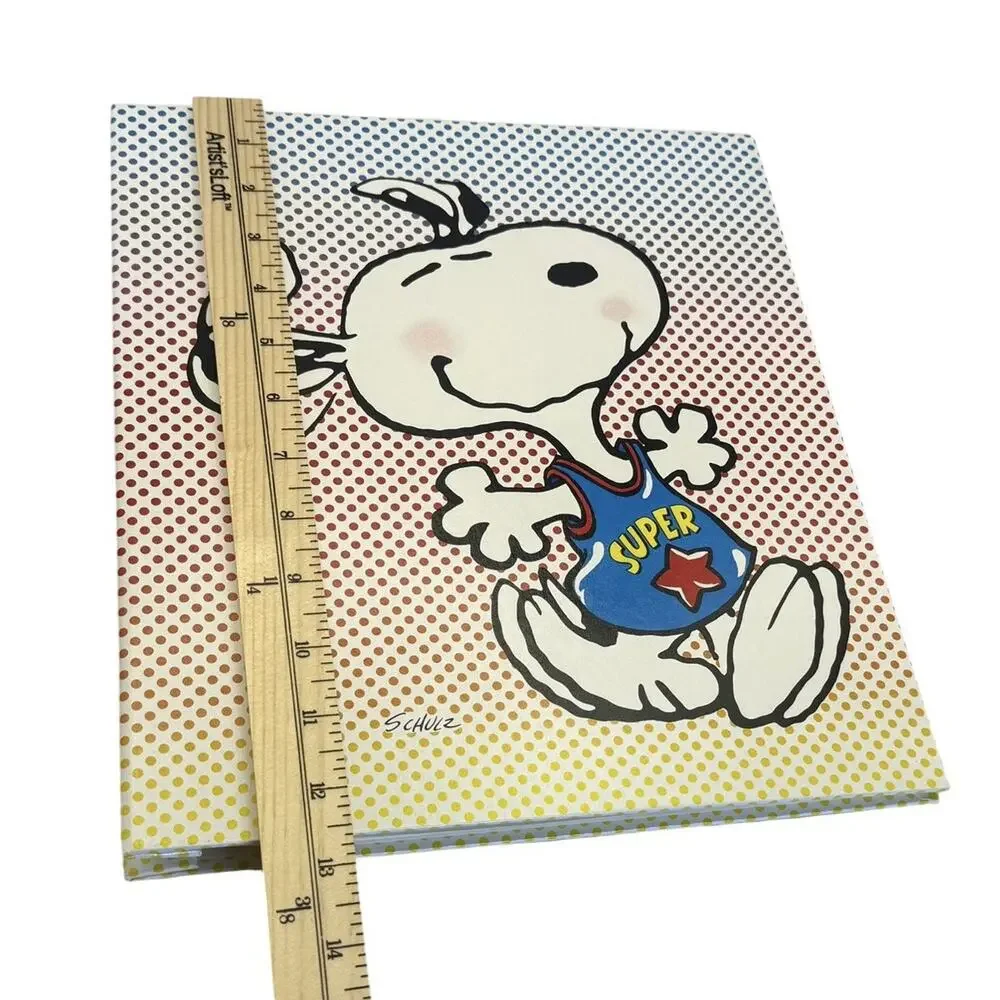 Vintage Hallmark Snoopy Peanuts Refillable Scrapbook Photo Album Super 12”x11”